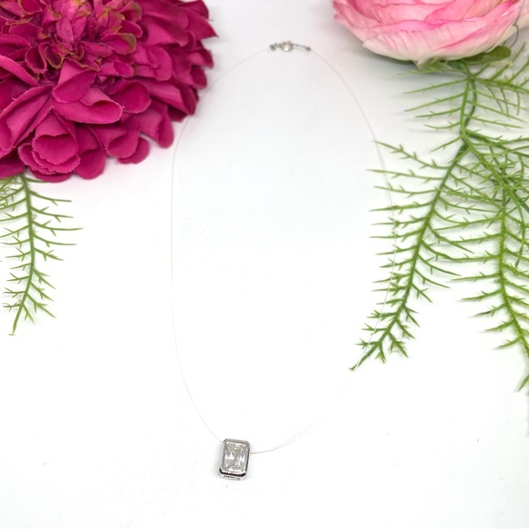 Jewelry - STERLING SILVER⚜️Invisible Cubic Zirconia Necklace